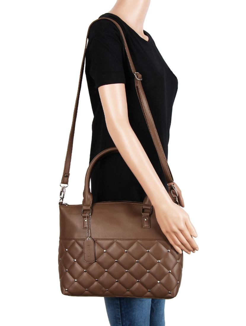 tan leatherette (pu) handbag - 15797828 - Standard Image - 4
