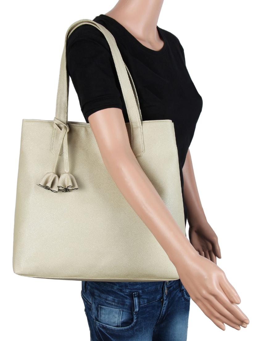white leatherette (pu) handbag - 15797845 - Standard Image - 4