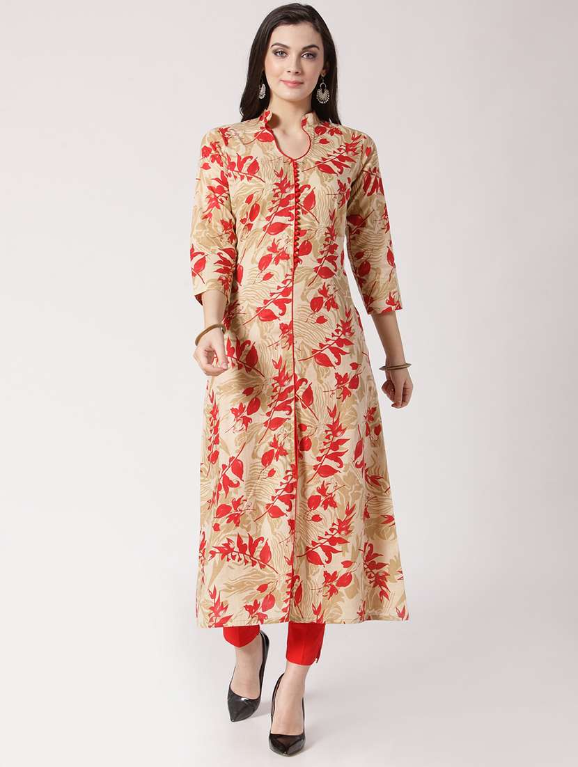 printed a-line kurta