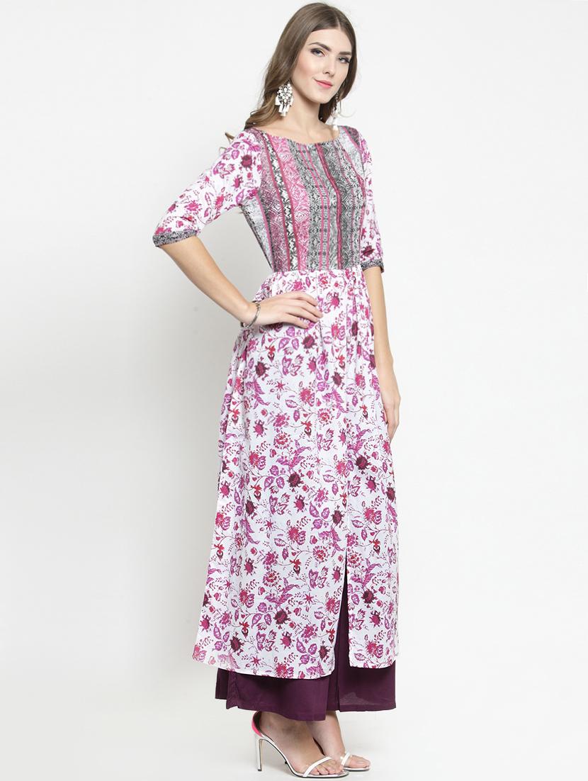 flared printed kurta - 15799805 - Standard Image - 1