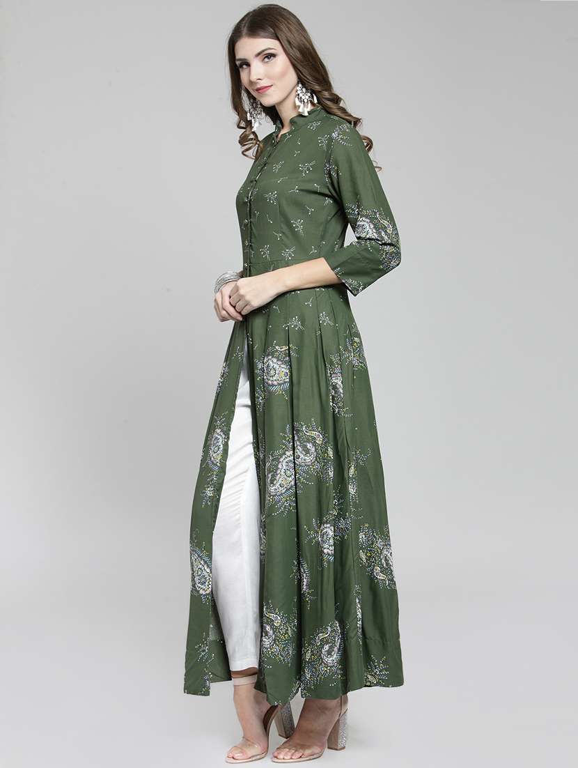 high slit printed kurta - 15799818 -  Standard Image - 1