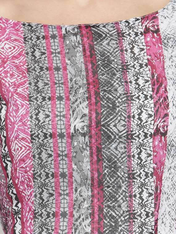 floral flared front slit kurta with palazzo set - 15799840 - Standard Image - 4