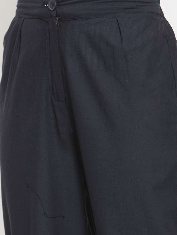 flat front solid trouser - 15799853 - Standard Image - 4