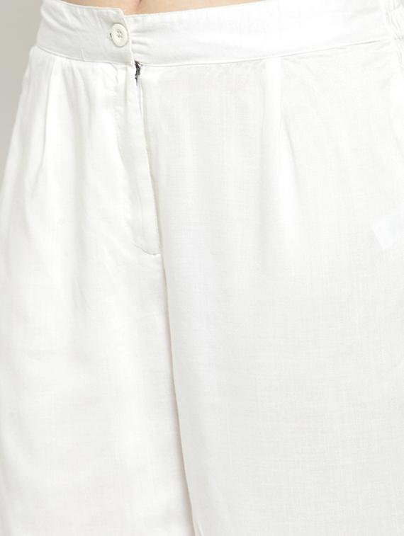 flat front solid trouser - 15799854 - Standard Image - 4