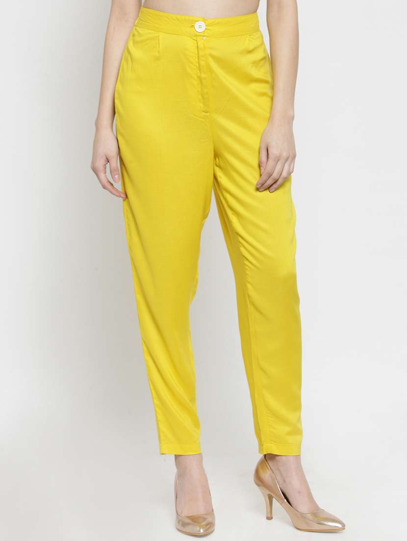 flat front solid trouser
