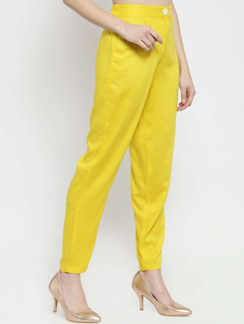 flat front solid trouser - 15799855 -  Standard Image - 1