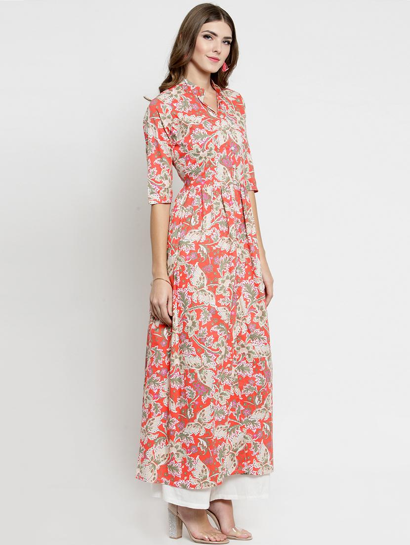 high slit printed kurta - 15799886 - Standard Image - 1