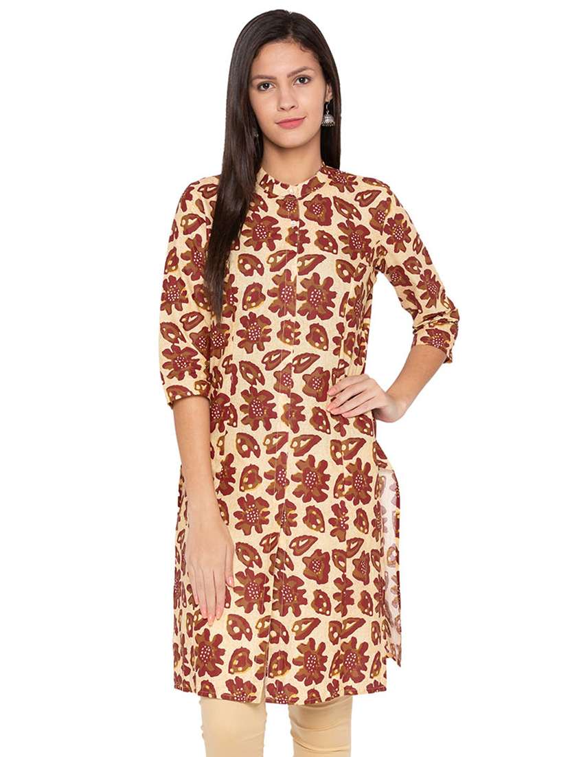 floral printed straight kurta