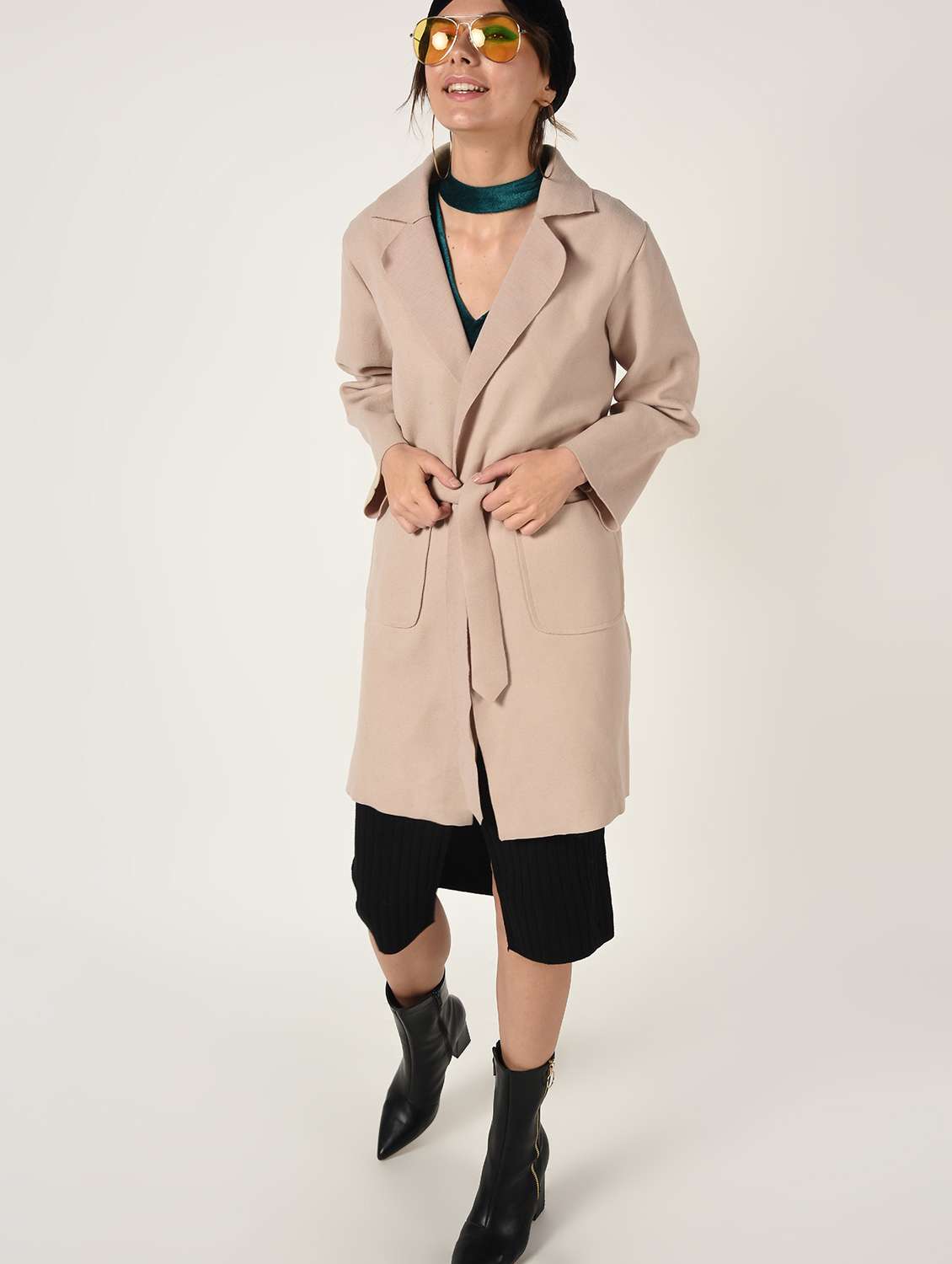 pocket patch self tie shrug