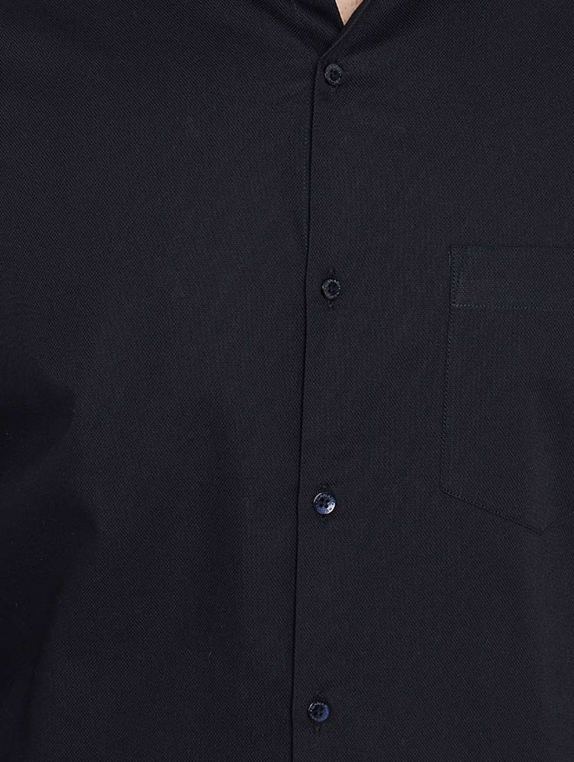 black cotton formal shirt - 15800437 -  Standard Image - 4