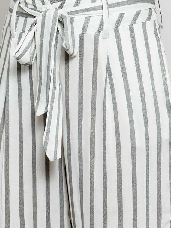 self tie striped trouser - 15800772 -  Standard Image - 4