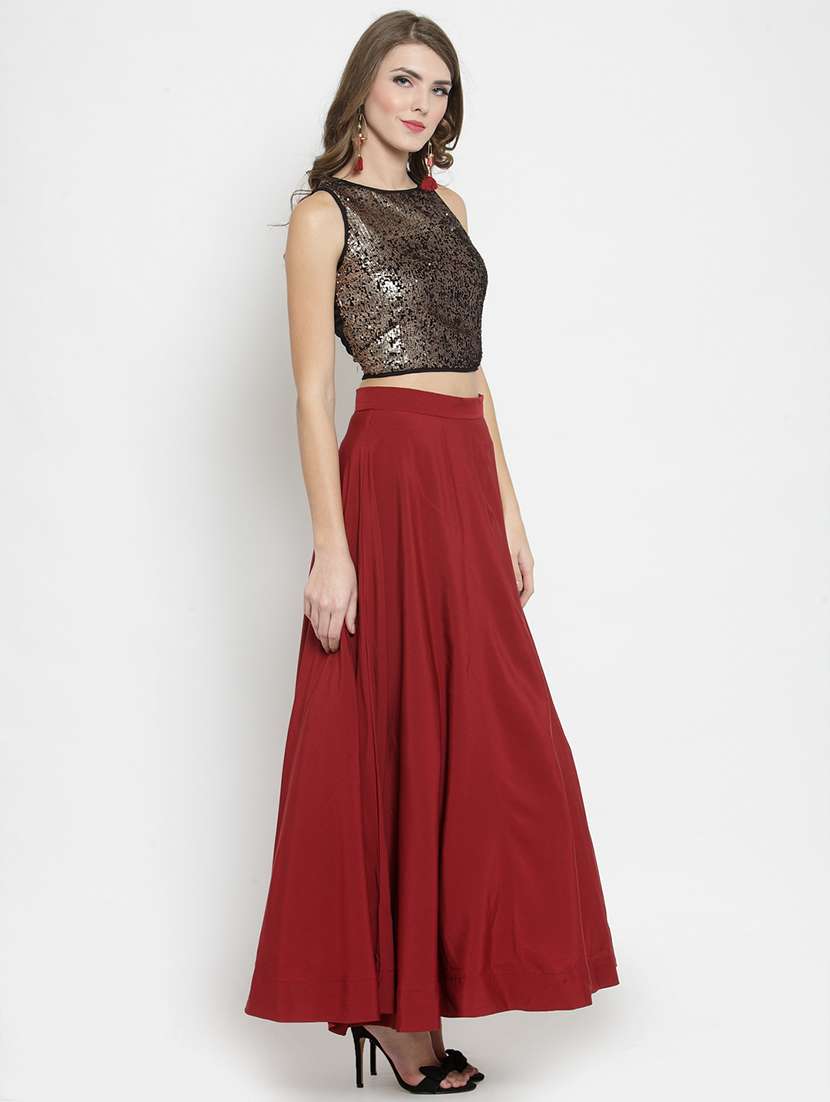 sequined top and skirt set - 15800878 -  Standard Image - 1