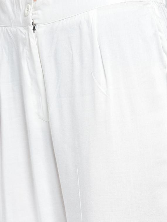 solid front slit kurta with pant set - 15802787 - Standard Image - 4