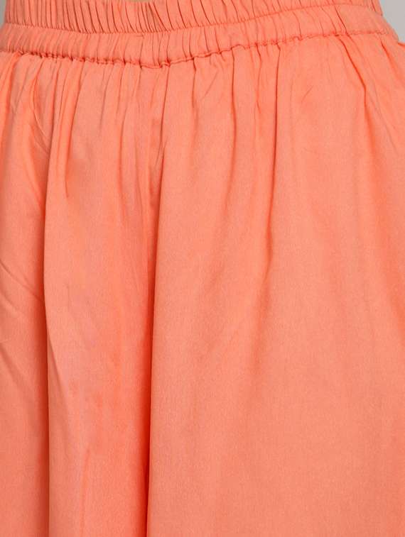 floral flared kurta with palazzo set - 15802792 -  Standard Image - 4