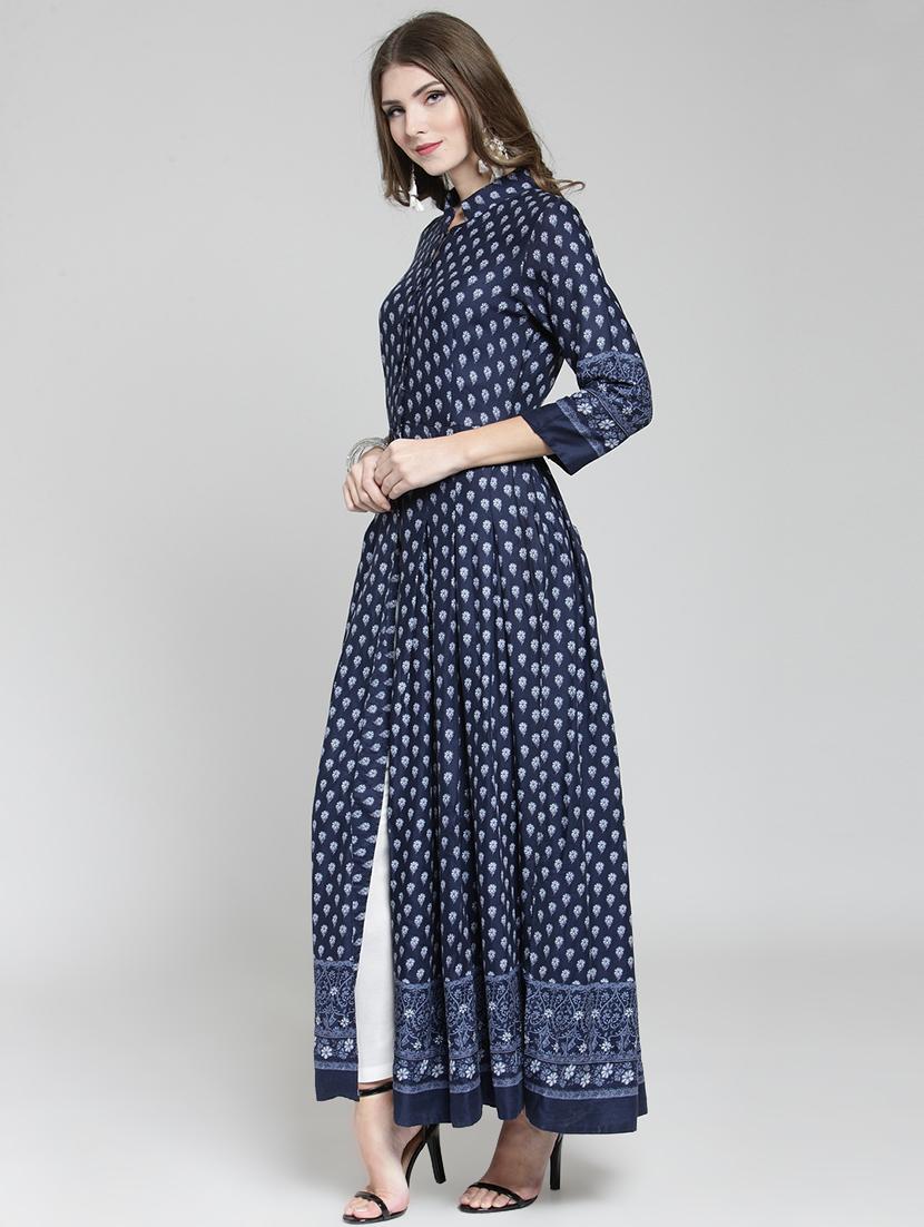 printed flared kurta with pant set - 15802794 -  Standard Image - 1