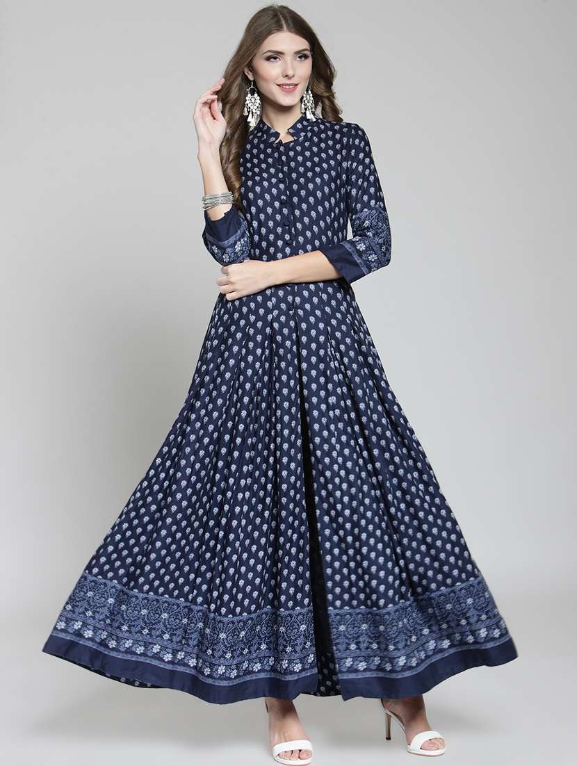 floral printed flared kurta