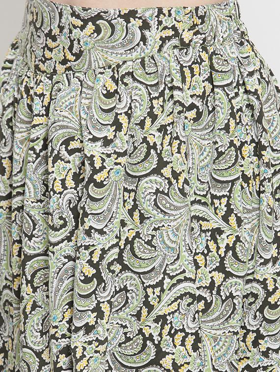 elasticated waist flared skirt - 15802831 - Standard Image - 4