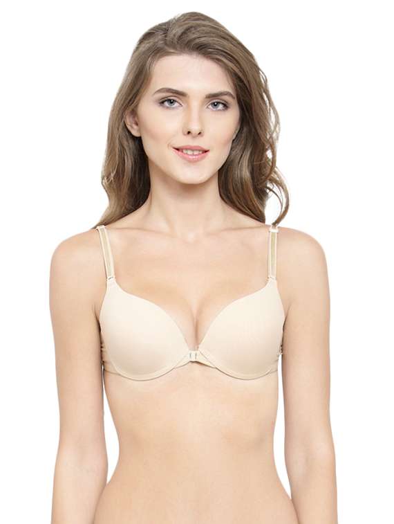 front open heavily padded push up bra