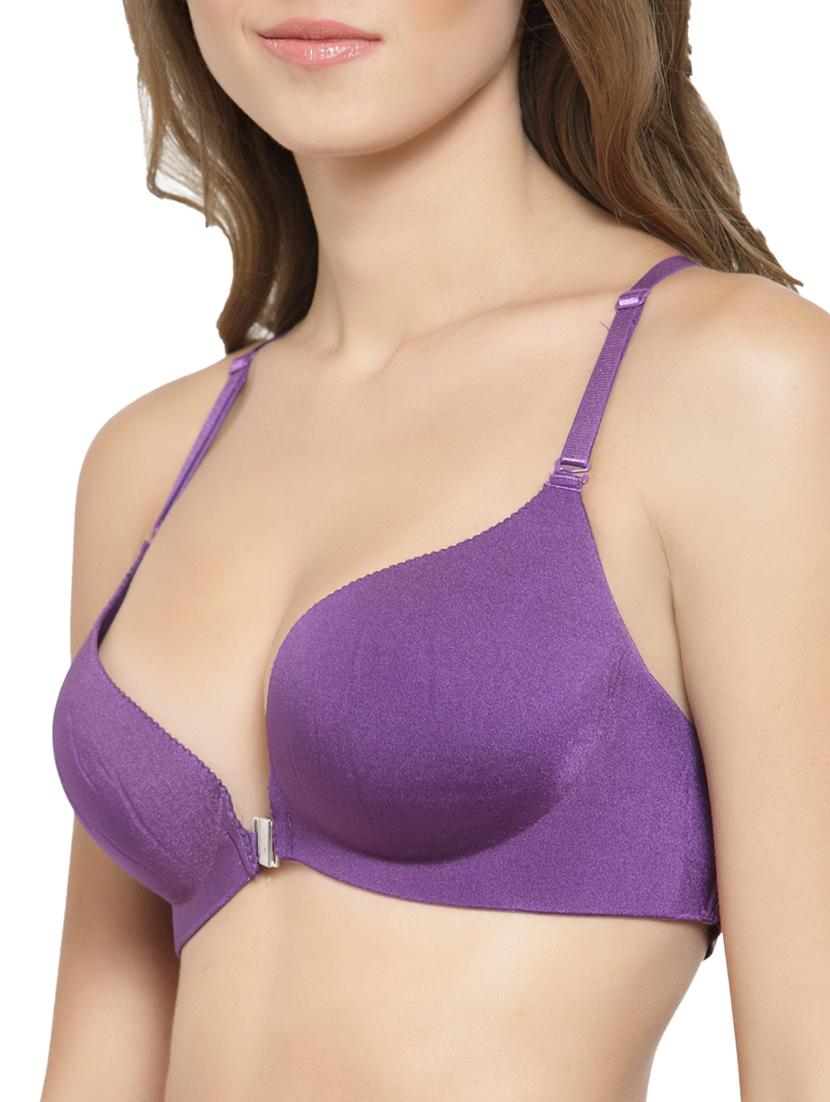 styled back plunged front open bra - 15803656 - Standard Image - 1
