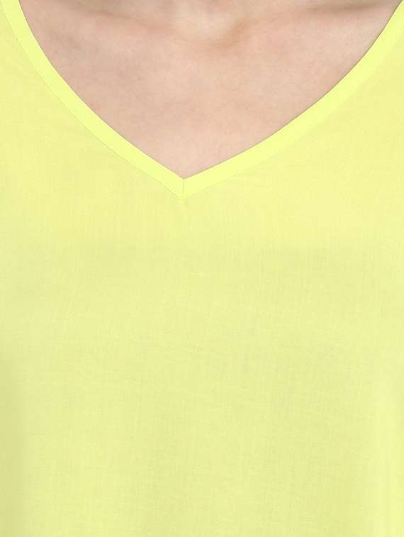women's straight v neck top - 15804618 - Standard Image - 4