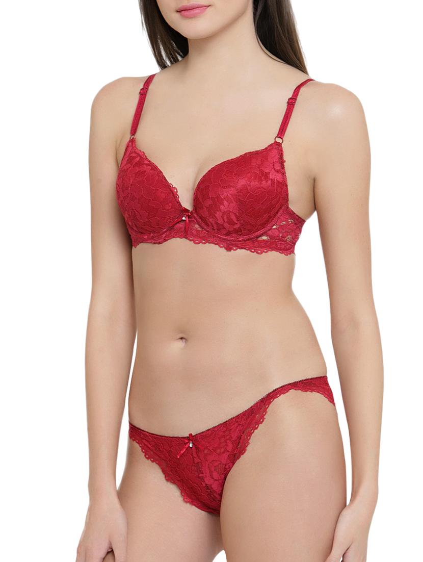 lace detail bra & panty set - 15806350 - Standard Image - 1