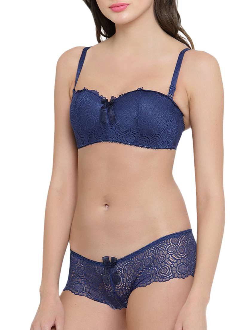 lace detail bra & panty set - 15806356 -  Standard Image - 1
