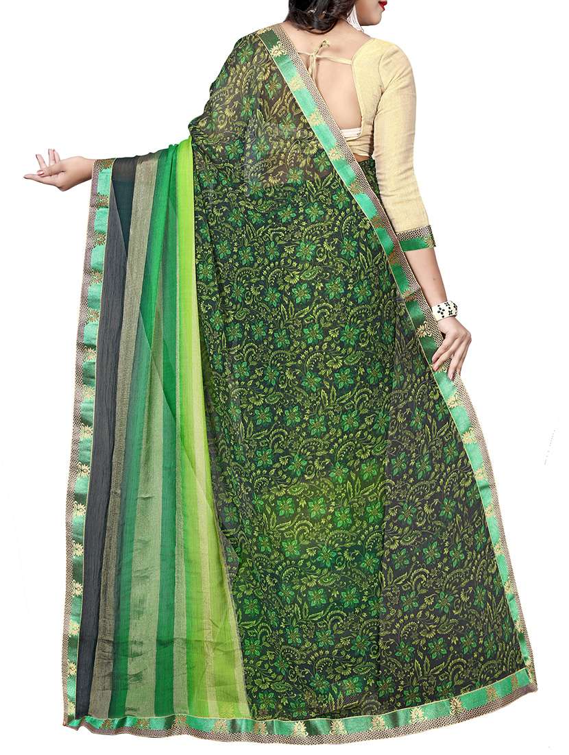 floral printed saree with blouse - 15809325 -  Standard Image - 1