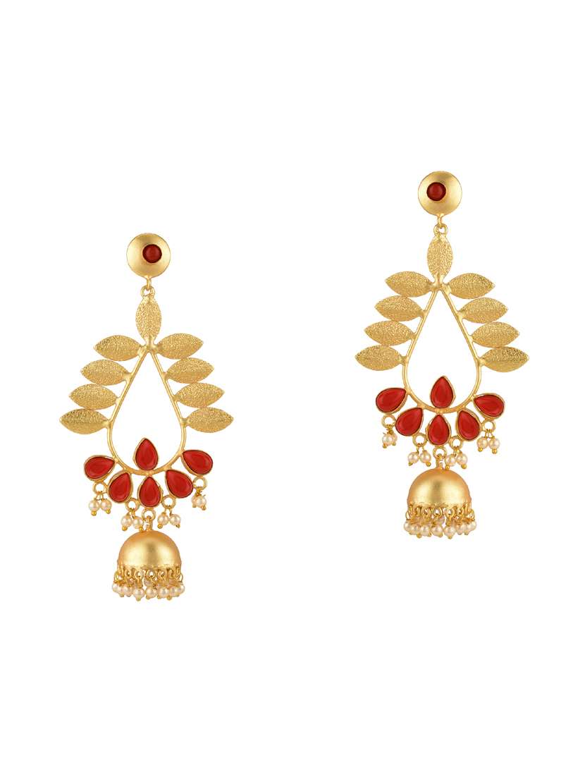 gold metal jhumka earring