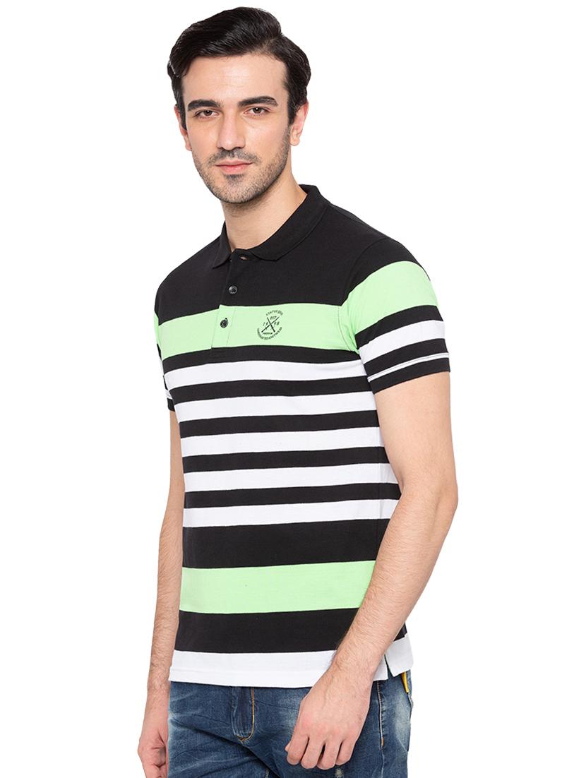 multi colored striped polo t-shirt - 15810479 -  Standard Image - 1
