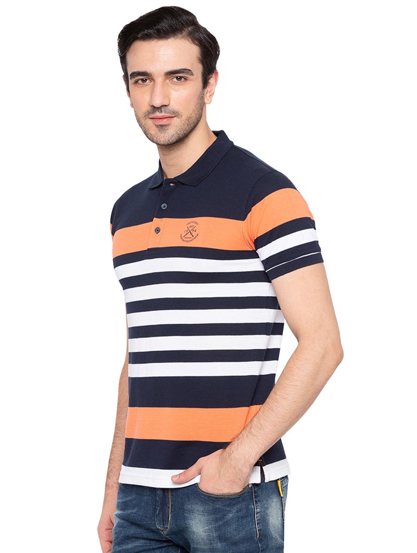 multi colored striped polo t-shirt - 15810480 -  Standard Image - 1