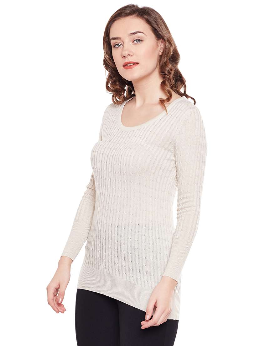 cable knit skinny pullover - 15811683 -  Standard Image - 1