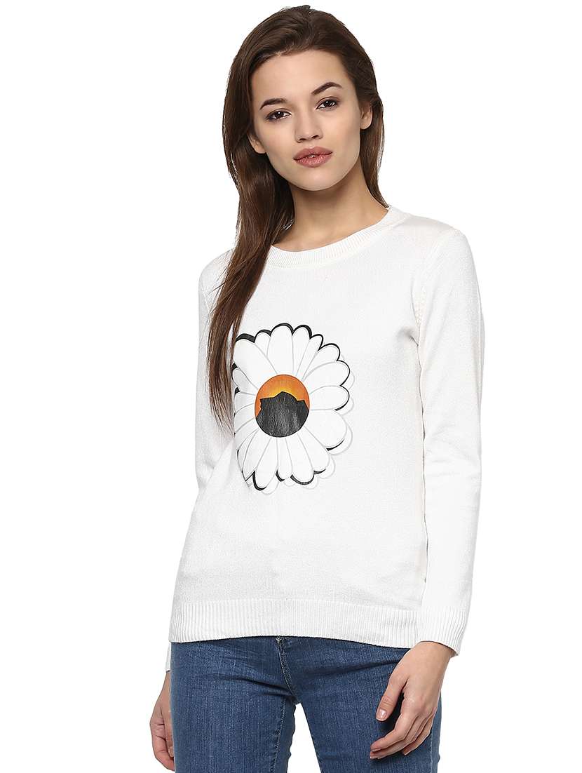 floral graphic print top