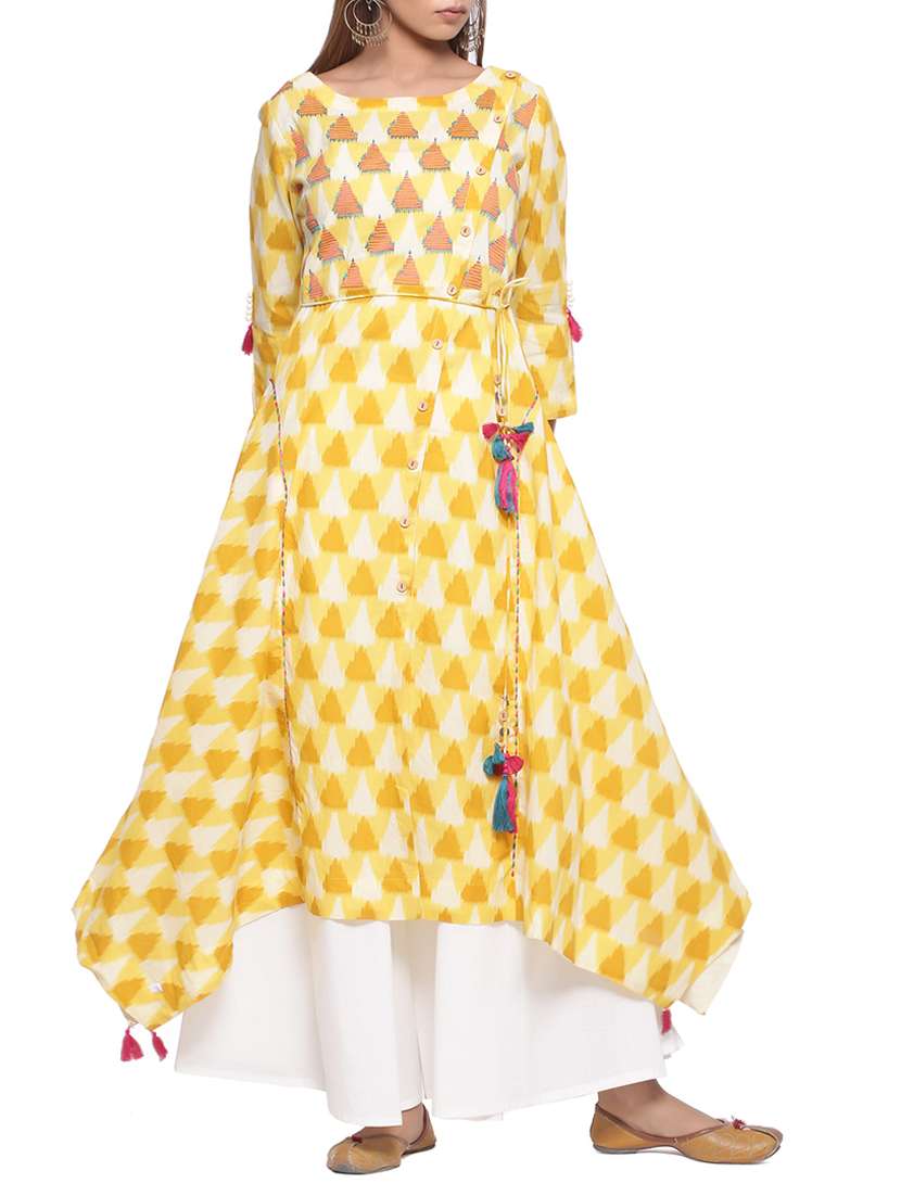 geometrical asymmetric kurta