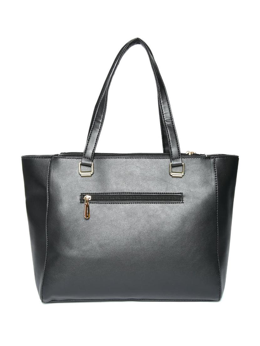 black leatherette (pu) handbag - 15813947 -  Standard Image - 1