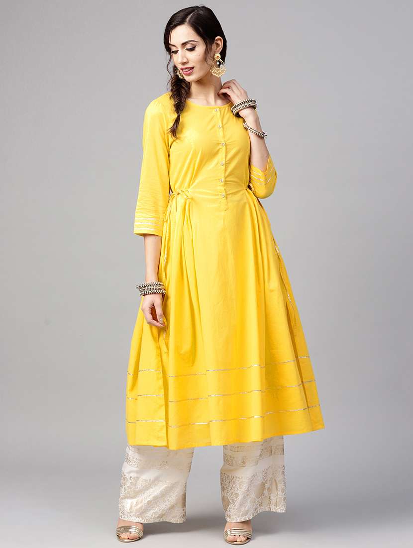 solid a-line kurta