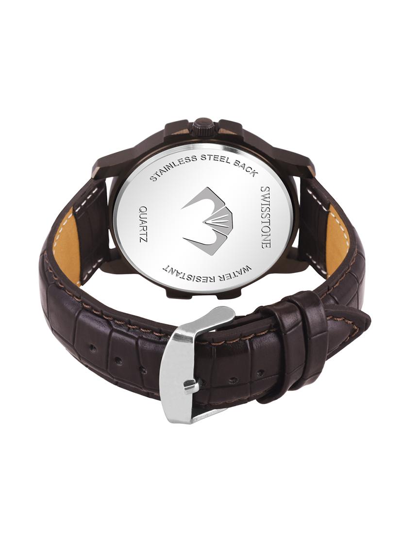 round dial analog watch-(bw390-brwn) - 15814937 - Standard Image - 1