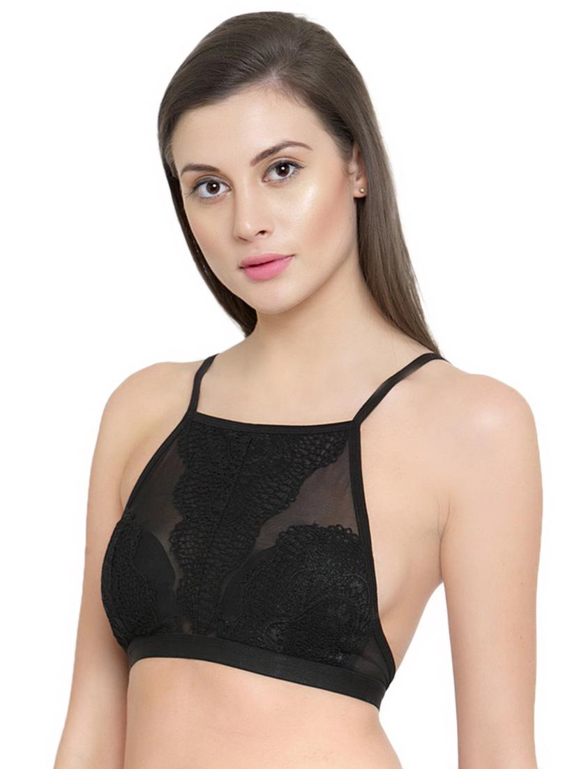 laced solid bralette - 15815466 - Standard Image - 1