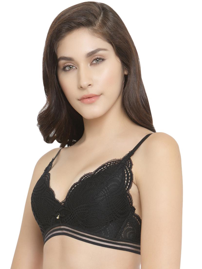lightly padded laced bra - 15815489 - Standard Image - 1