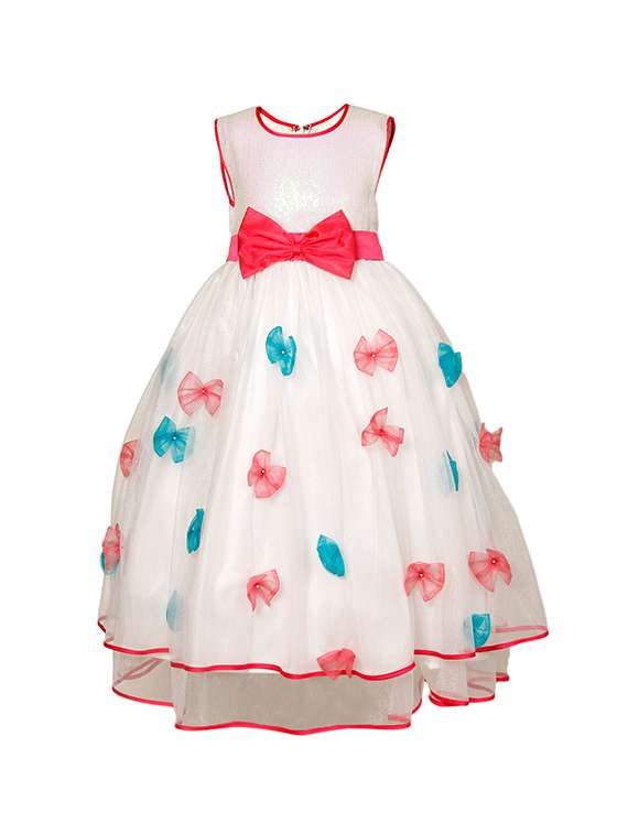 white satin  gown