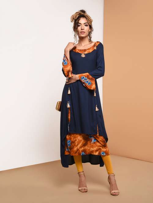 women's high-low kurta - 15818230 - Standard Image - 0