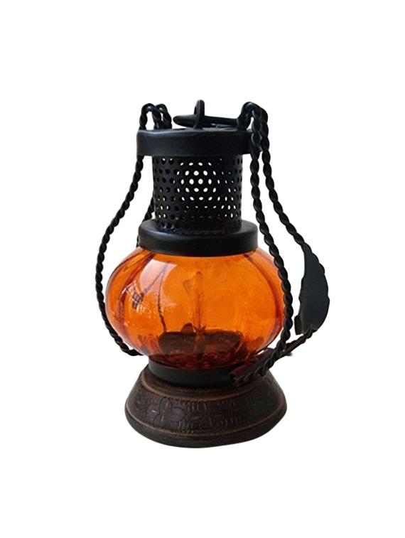 desi karigar wooden & iron hand carved colored chimney lantern design orange - 15822120 -  Zoom Image - 0