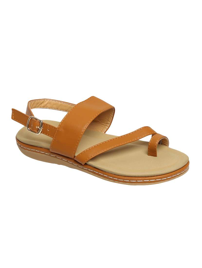 tan back strap sandals