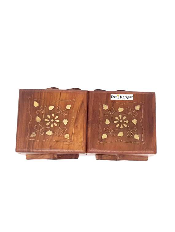 3 in 1 jewellery box (brown, 9 x 4 x 4 inch (closed box size) - 15824357 -  Standard Image - 1