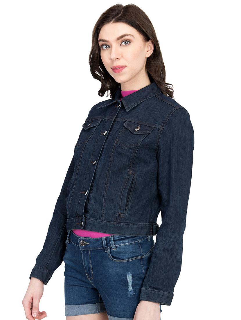 double pocket detail denim jacket - 15824438 -  Standard Image - 1