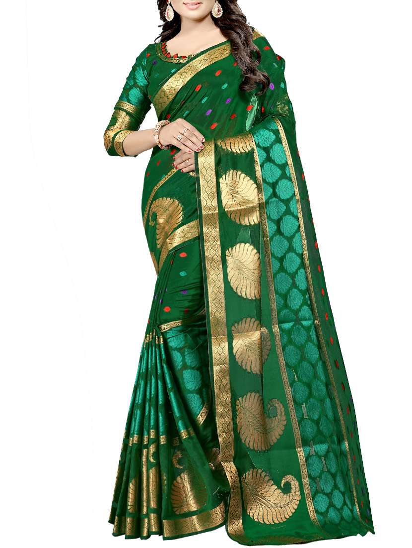 self design banarasi saree with blouse