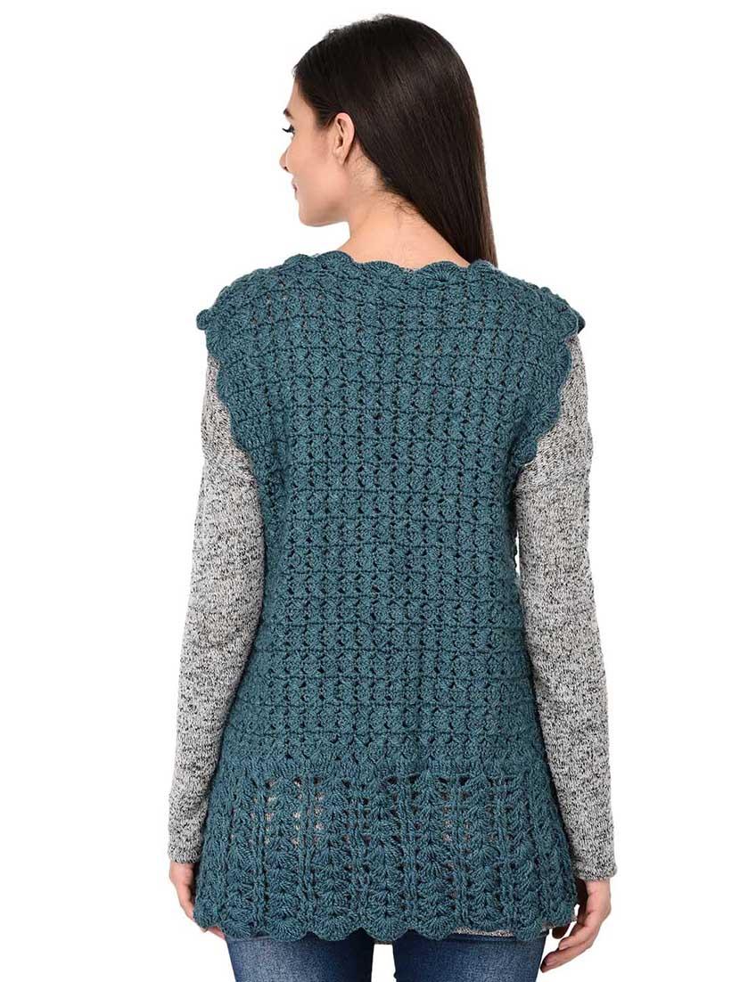 crochet wool jacket - 15829409 - Standard Image - 1
