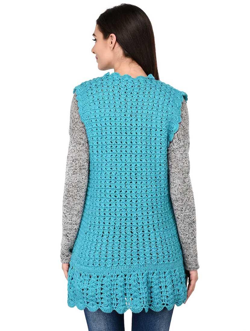 crochet wool jacket - 15829410 - Standard Image - 1