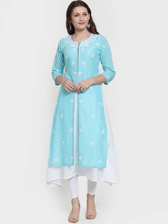 layered embroidered kurta