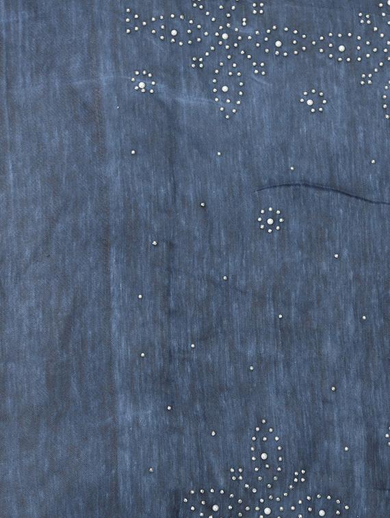 blue silk blend stole - 15835096 -  Standard Image - 1
