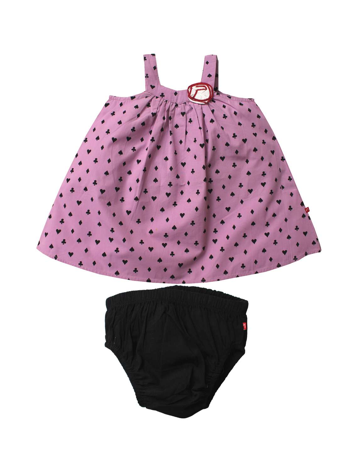 pink cotton twin set